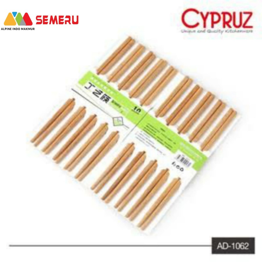 CYPRUZ SUMPIT KAYU 10 PASANG AD-1062