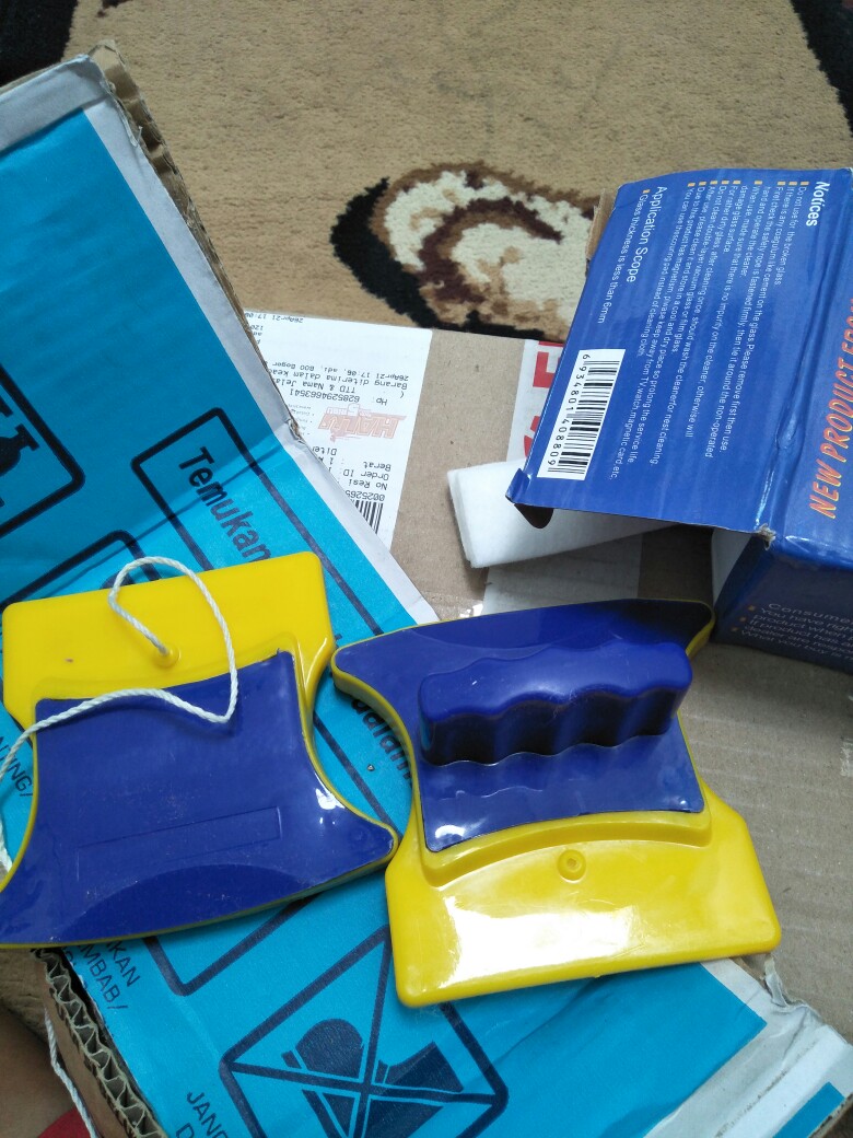 Pembersih Kaca Aquarium Magnet Double Sided Window Cleaner Pembersih Jendela Original