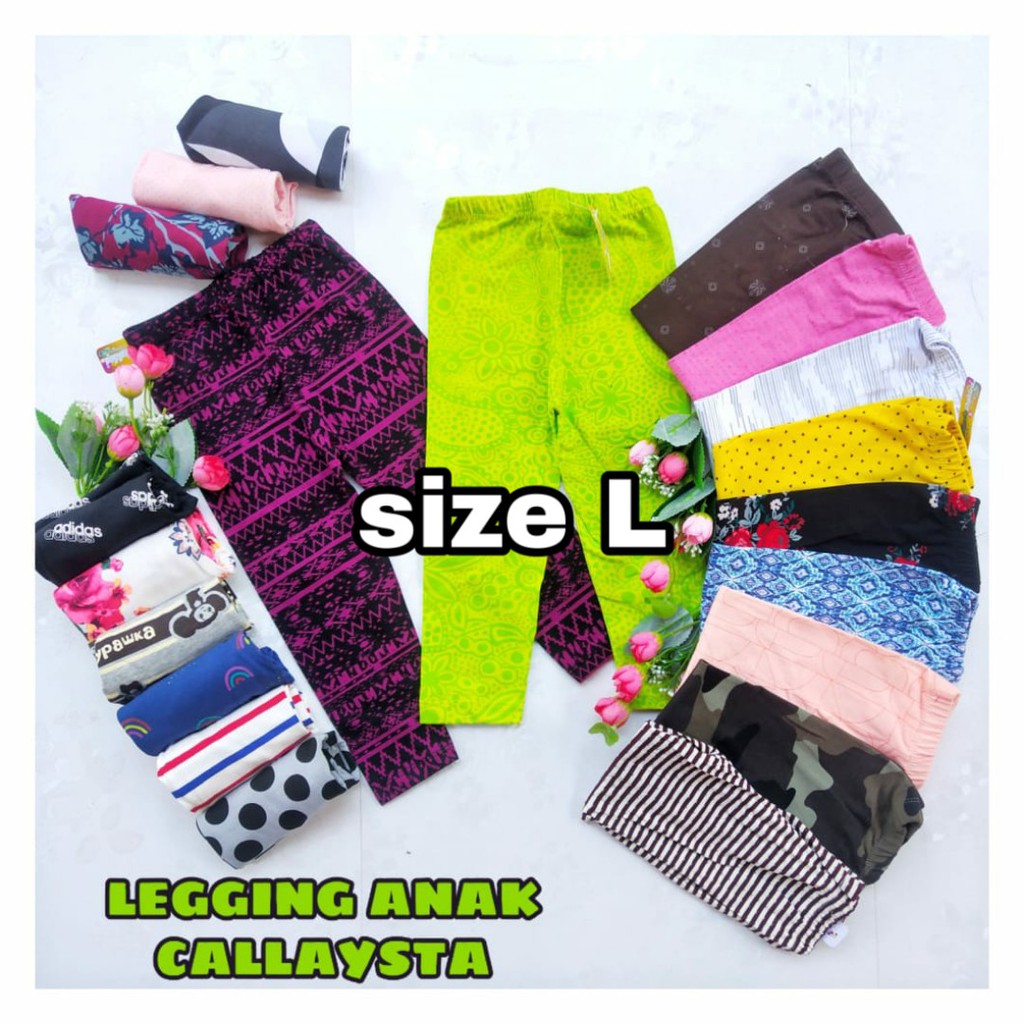GROSIR KODIAN L LEGGING ANAK & BAYI MOTIF POLOS CALLYSTA