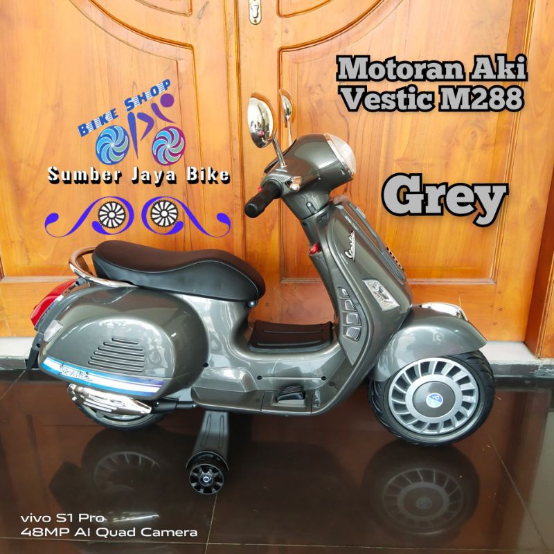 Mainan Motoran Aki Anak Vespa PMB Vestic M288