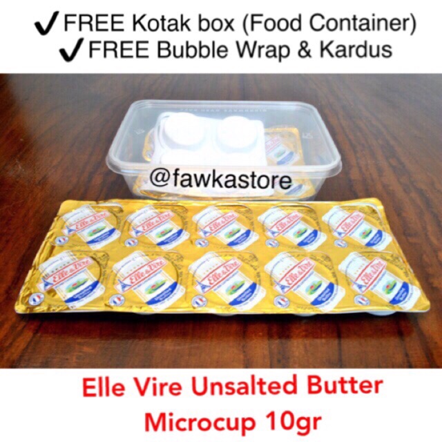 

Elle & Vire Unsalted Butter 10gr / Elle&Vire Satuan & isi 5 pcs / Mentega PAKET MPASI 10 gr