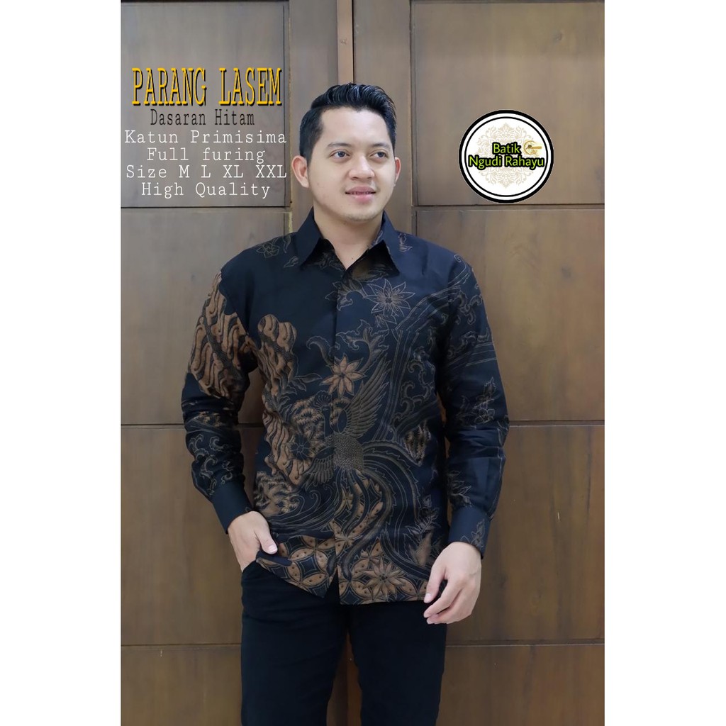 LASEM kemeja batik solo baju batik terbaru batik modern murah batik pria NGUDI RAHAYU