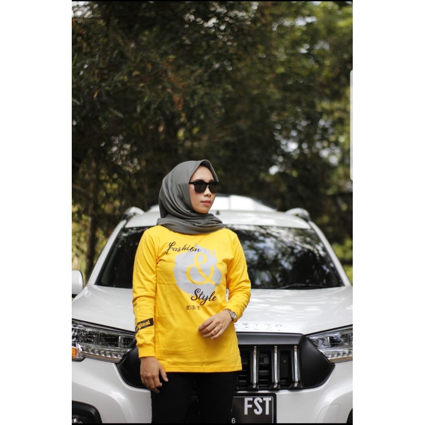 Kaos Wanita Lengan Panjang FST Kuning Style
