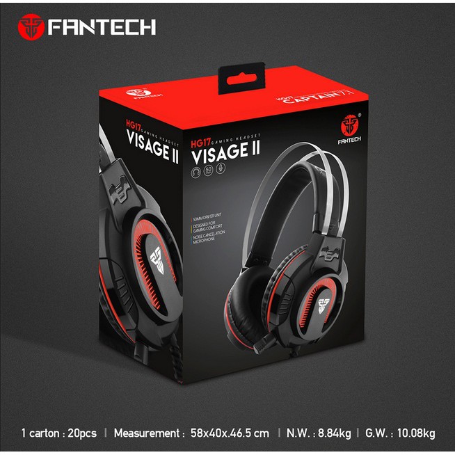earphone headset head set game gaming fantech Fan tech HG17 HG-17 HG 17 Visage ll 2 Murah
