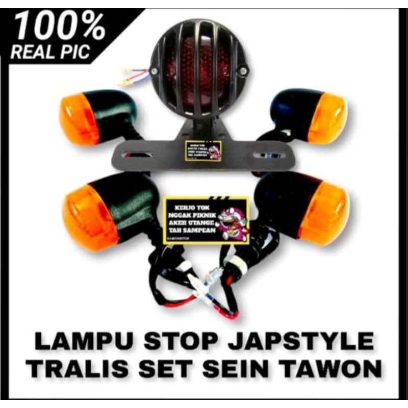 Stoplamp Japstyle Lampu Stop Grill Tralis Model Clasic Set Lampu Kualitas Terbaik