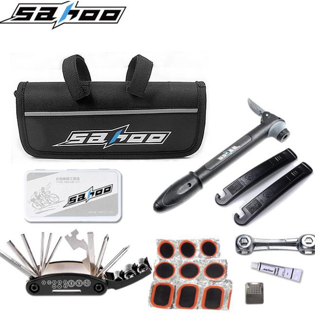 Sahoo Perlengkapan Reparasi Ban Sepeda 21040-N black Set bike tool kit
