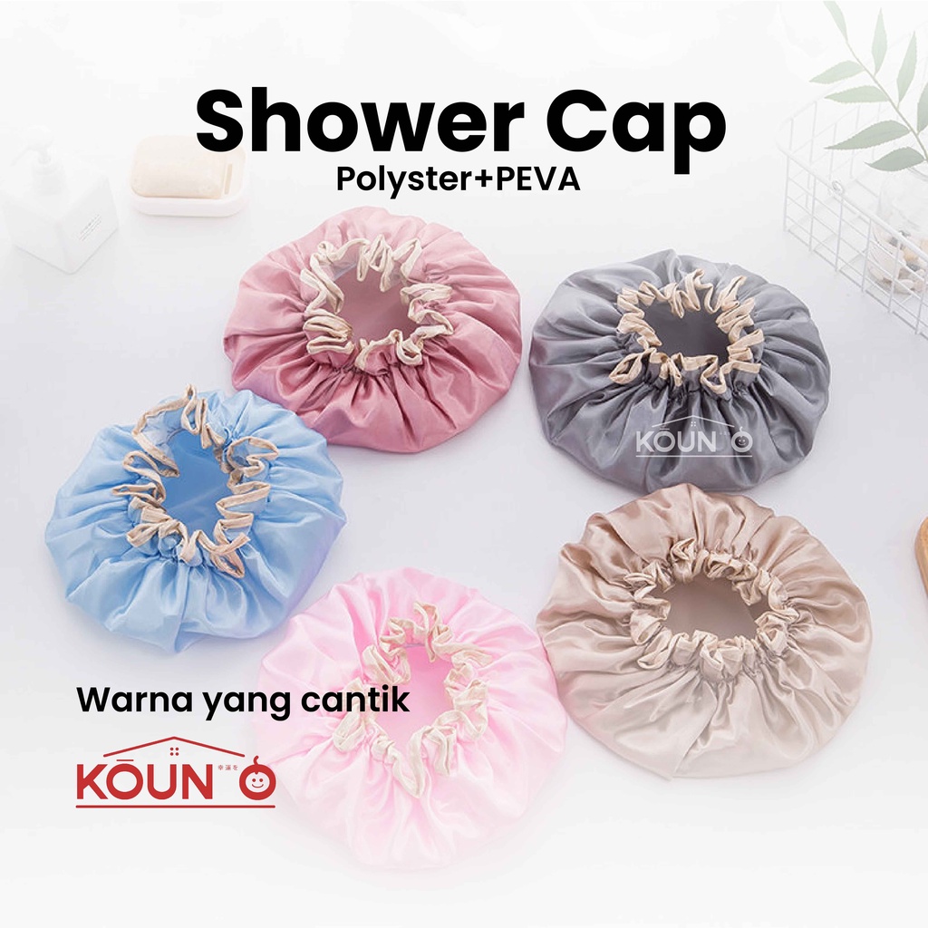 Shower Cap Penutup Kepala Mandi Penutup Rambut Topi Mandi Tutup Kepala Mandi Perlengkapan Mandi