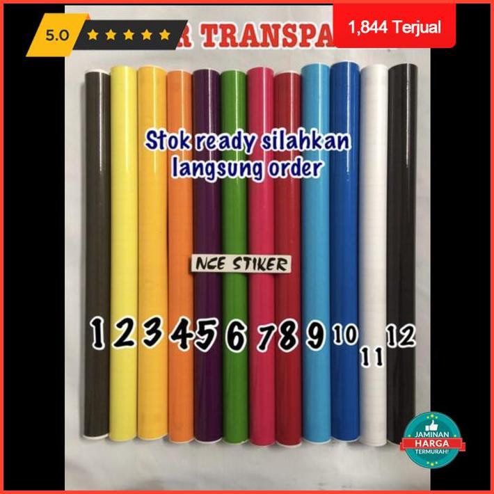 

Puncak Promo Stiker Skotlet Polos Warna Panjang 1 Rol / 15 Meter Promo