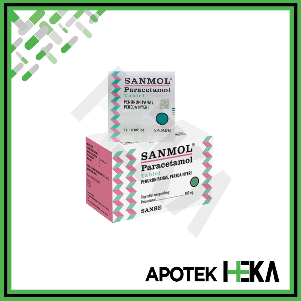 Sanmol Tablet Paracetamol 500 mg Penurun Panas Box isi 25x4 (SEMARANG)