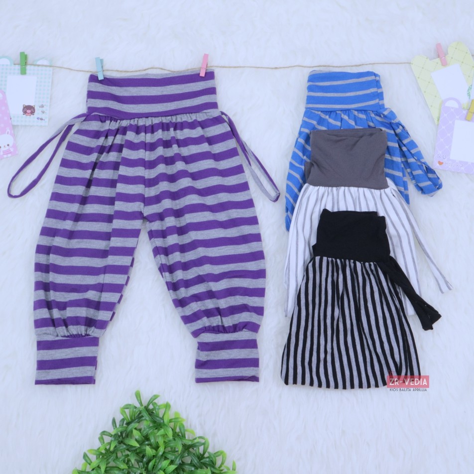 Aladin Salur uk 5-6 Tahun / Celana Anak Perempuan Panjang Murah Bahan Kaos Harian Stripe Adem