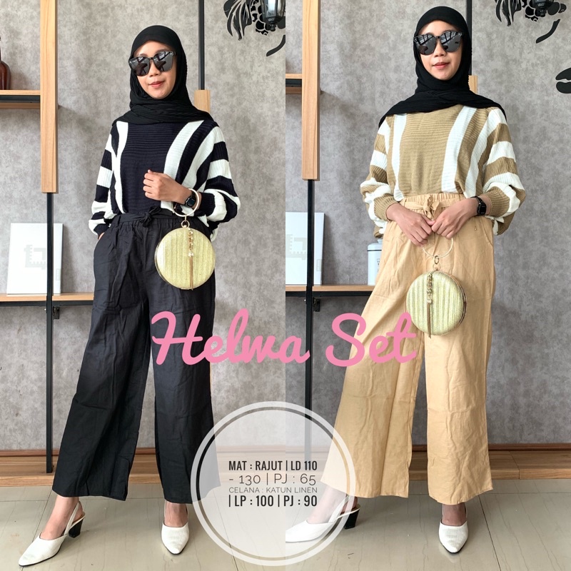 HELWA SET ( ATASAN + CELANA ) by STORY HIJAB // BEST SELLER // BISA COD