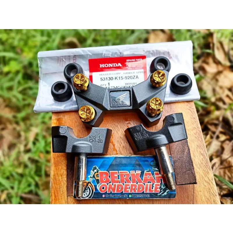 Jual Riser cb150 r led atas bawah set karet sil ori dan baut pb ...