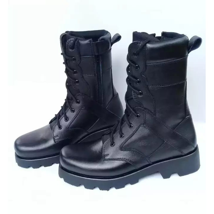 SEPATU PDL KULIT ASLI SEPATU PDL TNI SEPATU PDL POLRI SEPATU PDL SECURITY  SEPATU PDL SATPAM | Shopee Indonesia