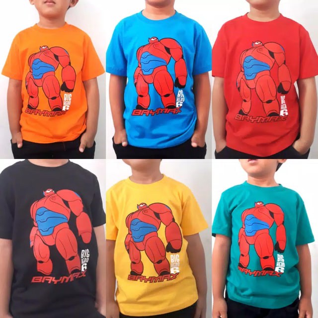 Kaos Karakter cartoon ROBOT anak / BAYMAX