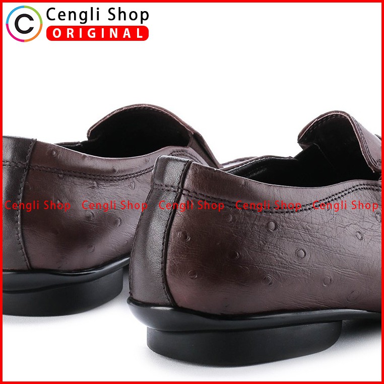 SEPATU PLAYBOY PRIA ORIGINAL TERBARU PANTOFEL KULIT ASLI PLA-LEWIS COKLAT BROWN