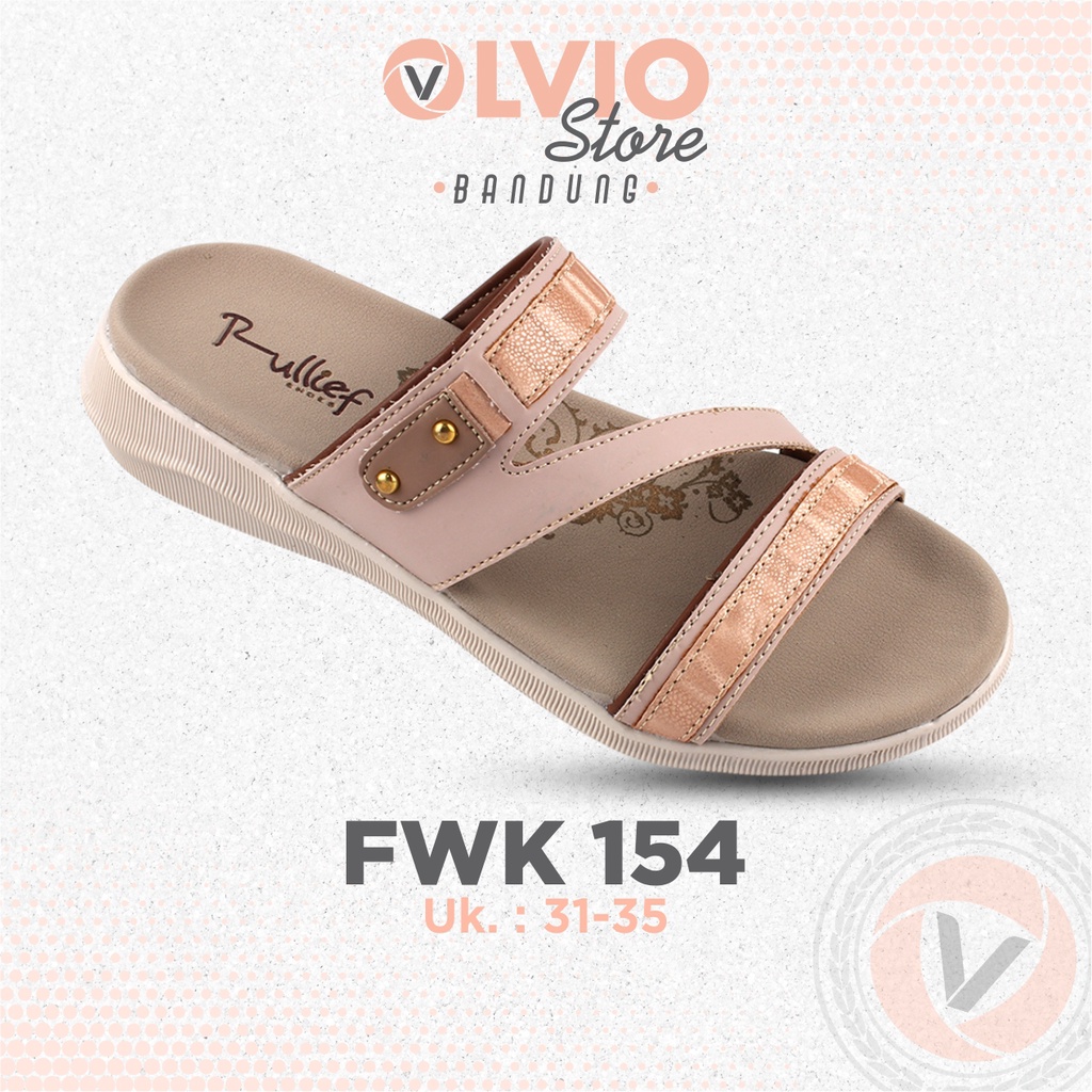 RULLIEF FWK 154 - Sendal Anak Perempuan Slide Sandal Selop Slop Casual