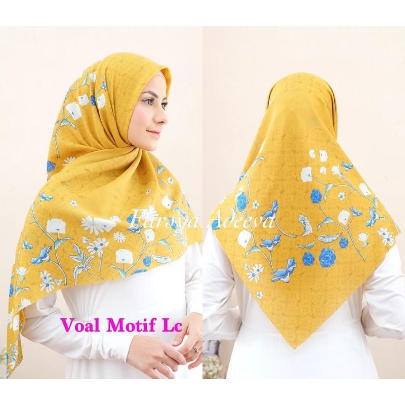 Jilbab Adeeva Denay Motif Koran Segiempat Voal Premium 30+ Motif-Motif 13