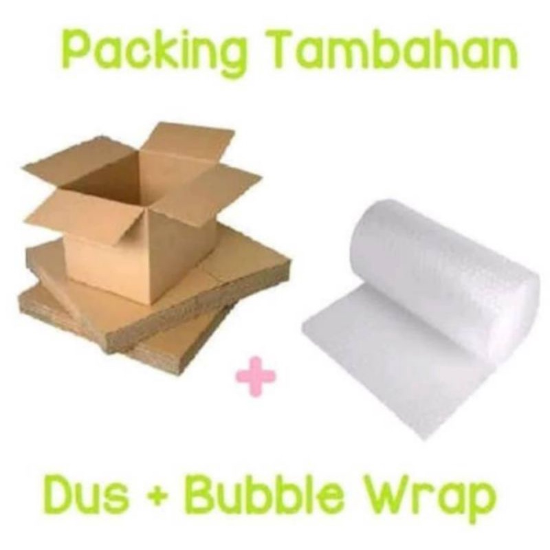 

PACKING TAMBAHAN BUBBLE WRAP DAN KARTON