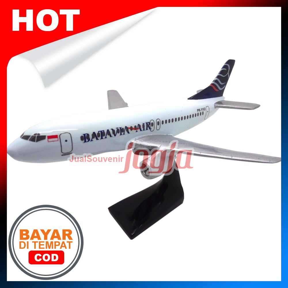 Miniatur Diecast Pesawat Terbang Batavia Air 20x17x12 - Fiber Glass dari Jogja