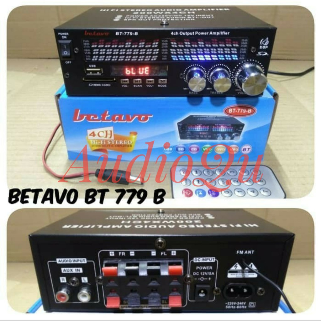 Amplifier Mini Betavo BT-779-B/ bt779b/ BT-779B USB Bluetooth