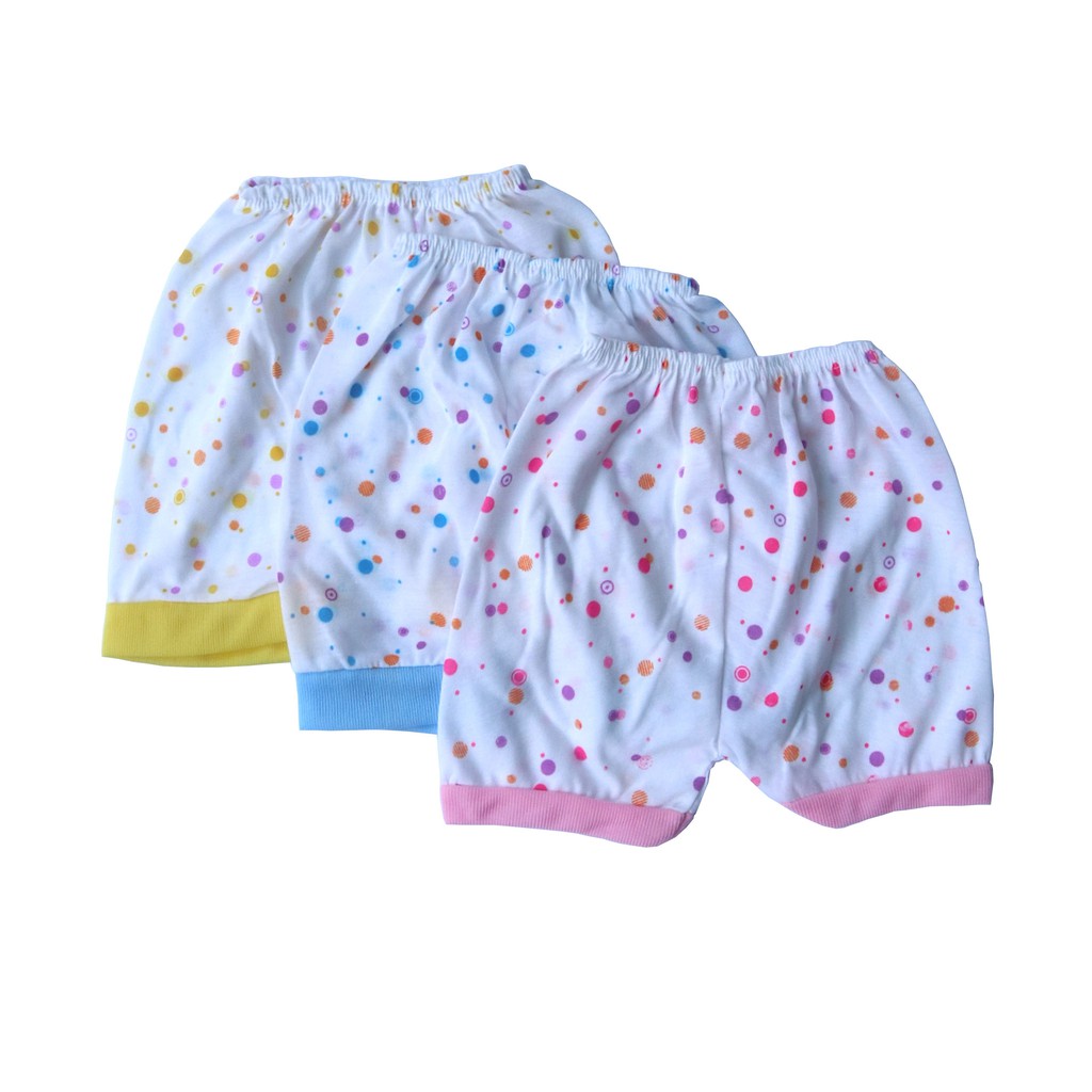 PROMO 1 lusin  Celana  pendek  bayi  Cotton Motif Polkadot 