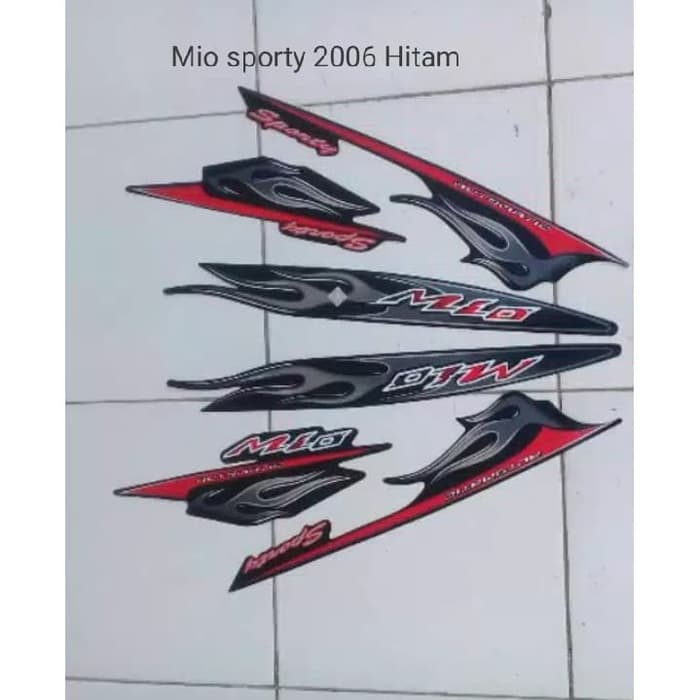 Striping Stiker Motor Yamaha Mio Sporty 2006 Lis Hitam paundraja bisa bayar cod