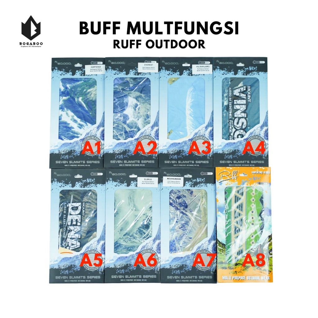 Bisa (COD) Ruff MultiFungsi Tanpa Sambungan - Buff - Masker Motor - Headwear - Scarf