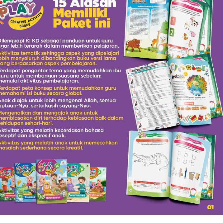 Terlaris 12.12 Paket Buku Tematik TK A TK B Semester 1 & semester 2 Learn & Play Penerbit Ziyad Book