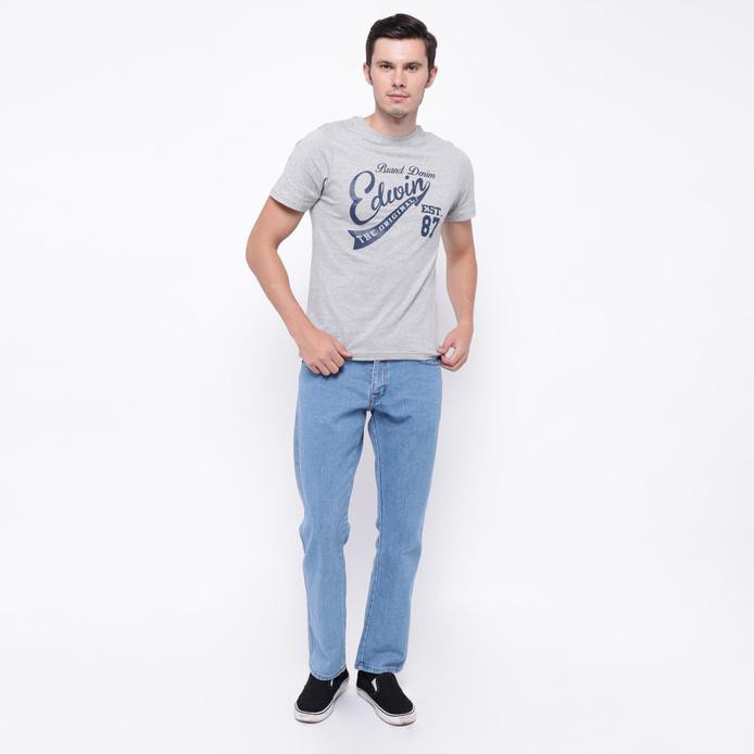 Edwin Celana Jeans Reguler Fit Pria Panjang Light Blue Vegas 01 - Biru Muda, 28 High Quality