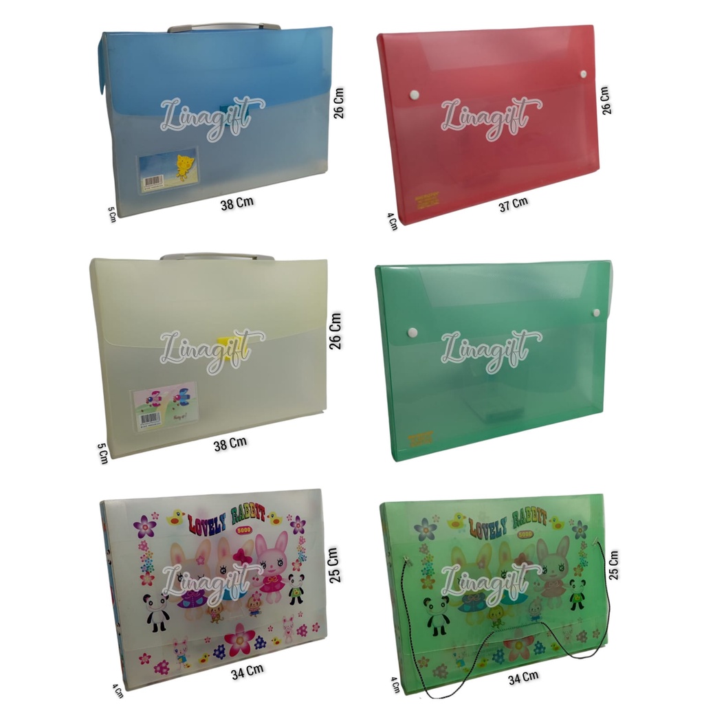 CARRY FILE PLASTIC FOLDER -  JINJING MAP TALI MOTIF / JEPIT / KAIT / OBRAL OB / MAP PLASTIK / BOX MAP