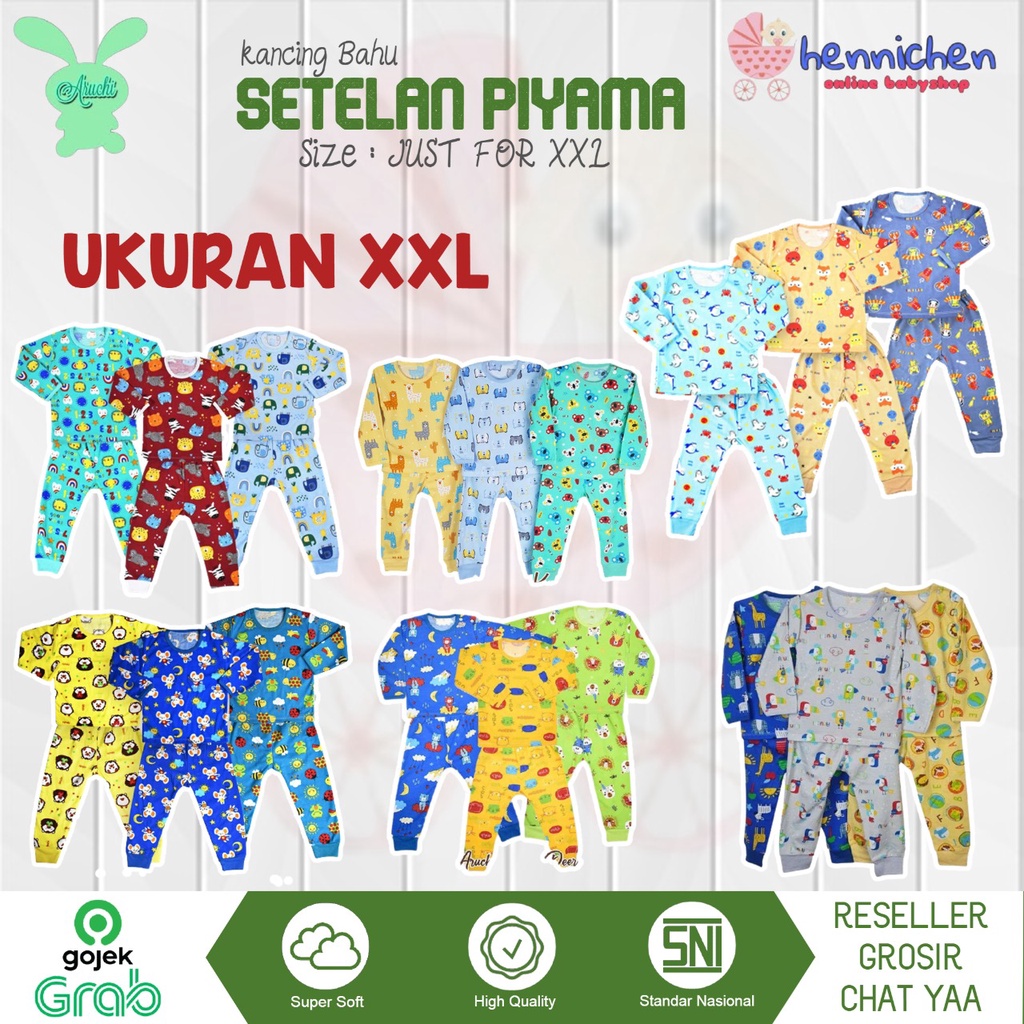 ARUCHI SETELAN PIYAMA ANAK PANJANG UKURAN XXL BAJU BAYI / BAJU ANAK