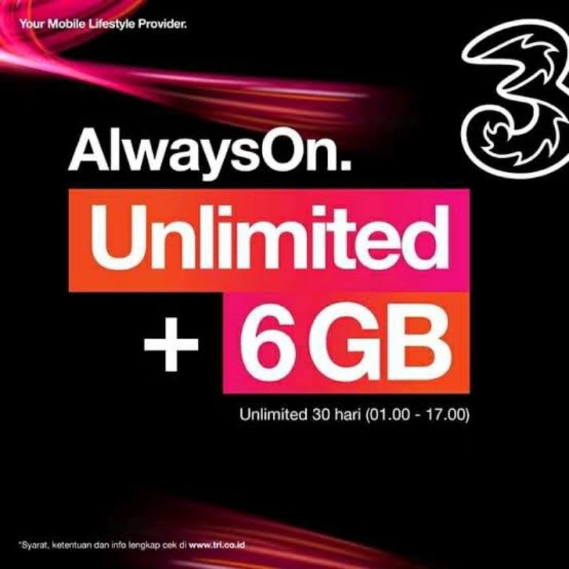 Paket 3 Unlimited + 6 Gb