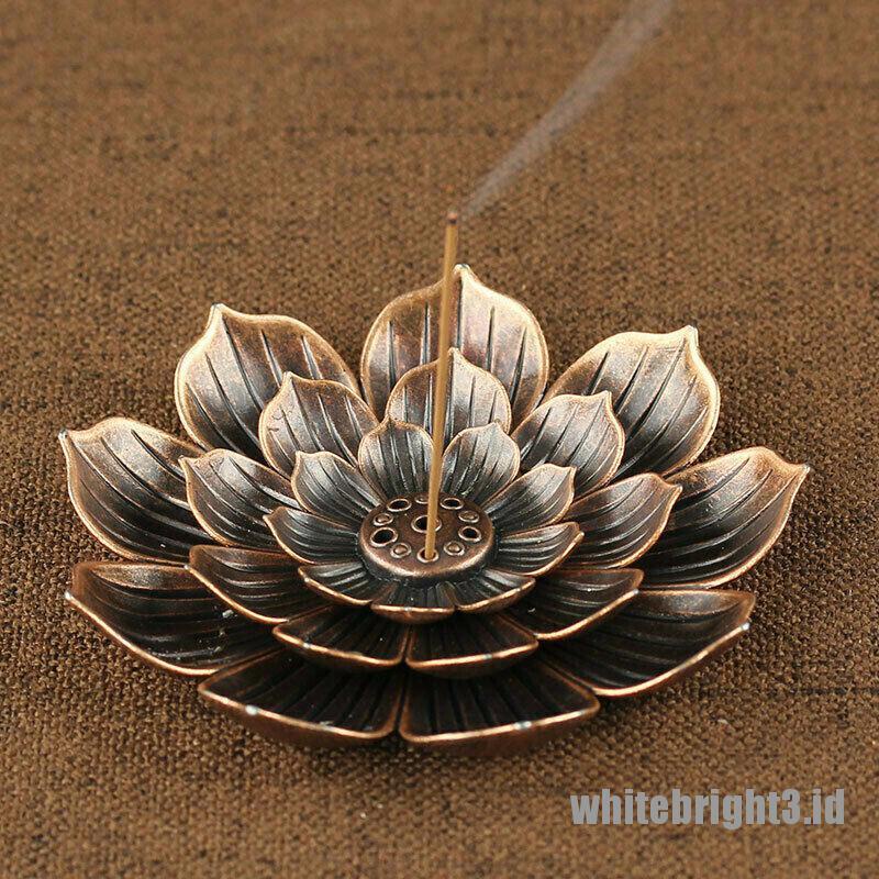 ❤White3 Warna Putih❤ Holder Dupa Bentuk Bulat Gaya Budha