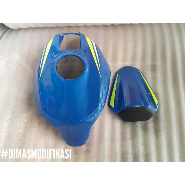 cover tangki gsx r150 + single seat model gp gsx r150 Paket modif sport for gsx r150