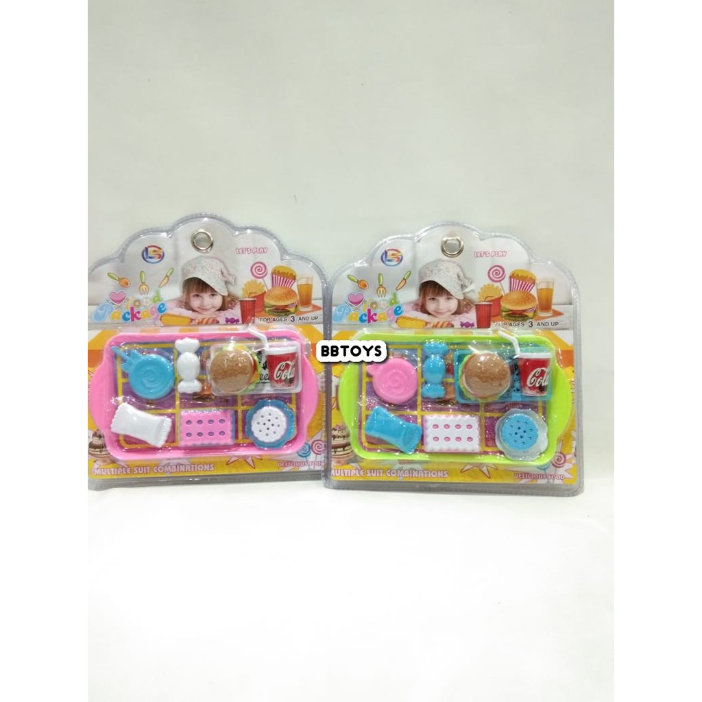 Mainan Anak Burger Set - Mainan Hot dog Set - mainan fastfood -LF47