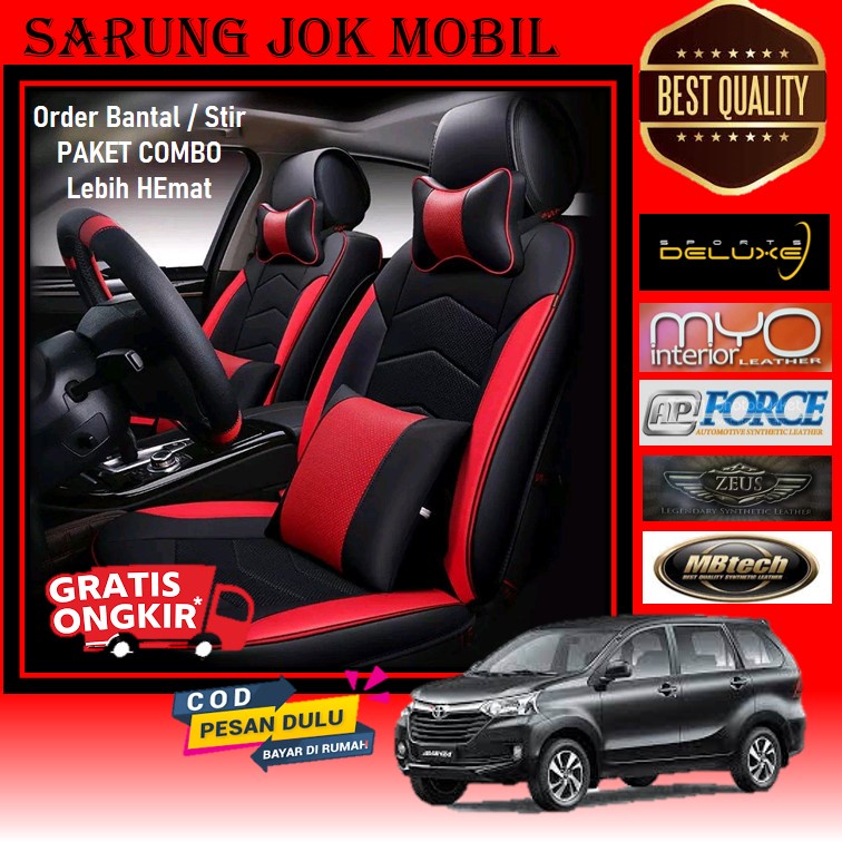 SARUNG JOK COVER SEAT MOBIL AGYA AYLA BRIO BAHAN KULIT SYNTETIC