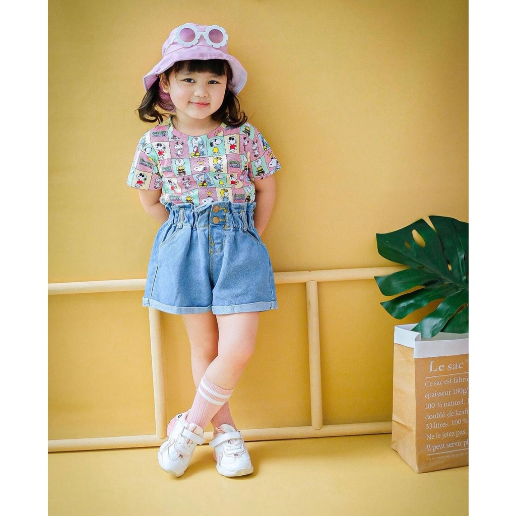 DEZATA Hotpants Anak -  Celana Jeans Anak Cewek 1-4 Tahun Celana Pendek Anak Perempuan Hotpants Anak