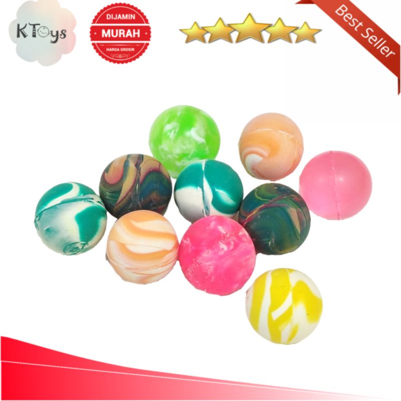 mainan bola karet batik 2 cm anak dan bayi seru ukuran mini motif lurik