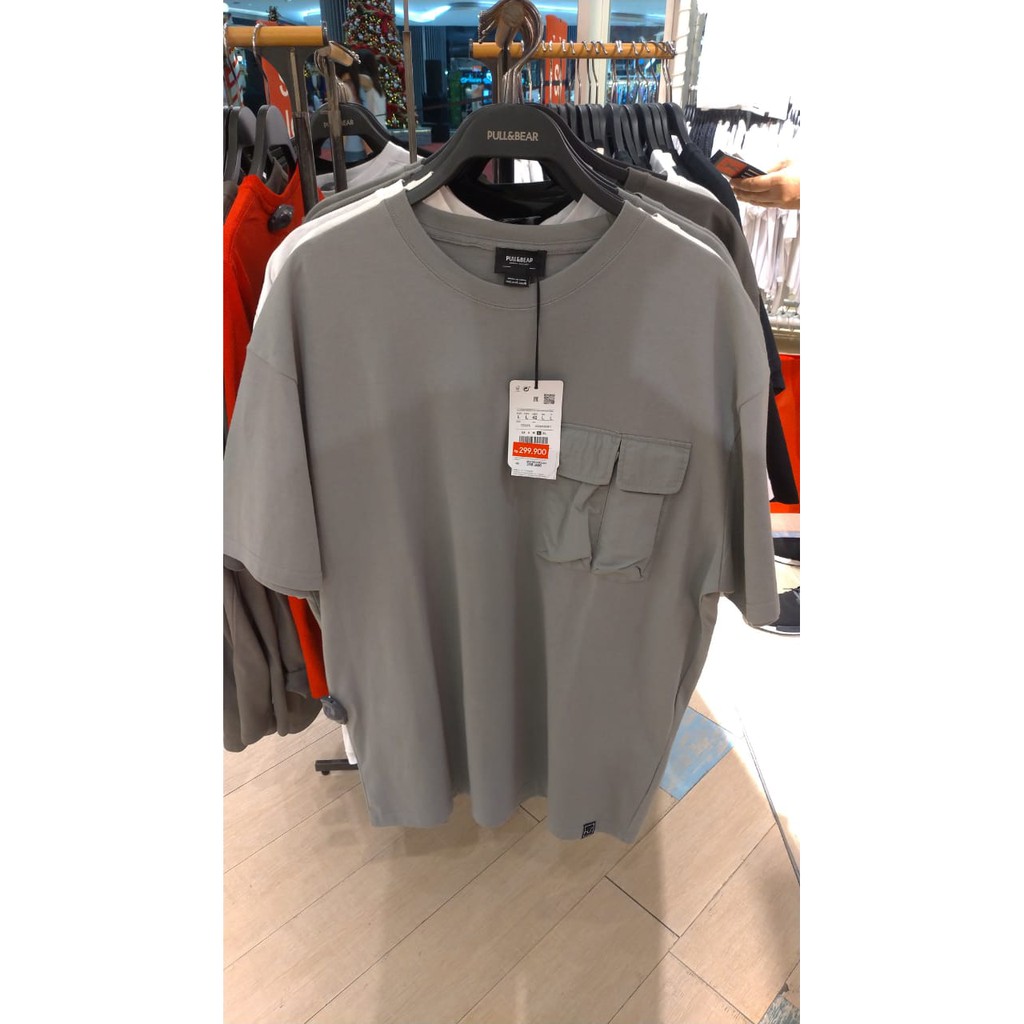 [ JASTIP ] Tshirt/ Kaos Pria Double Pocket PULL & BEAR