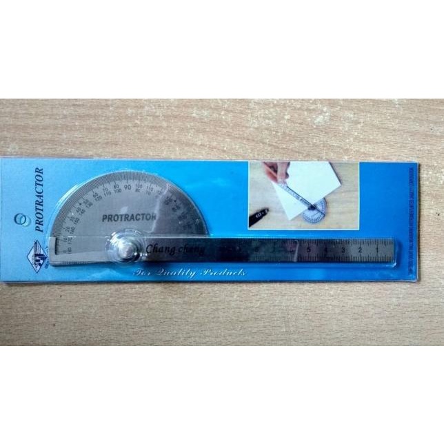 

❆ Busur Derajat Combi Penggaris Stainless Protractor Alat Ukur Sudut ♟