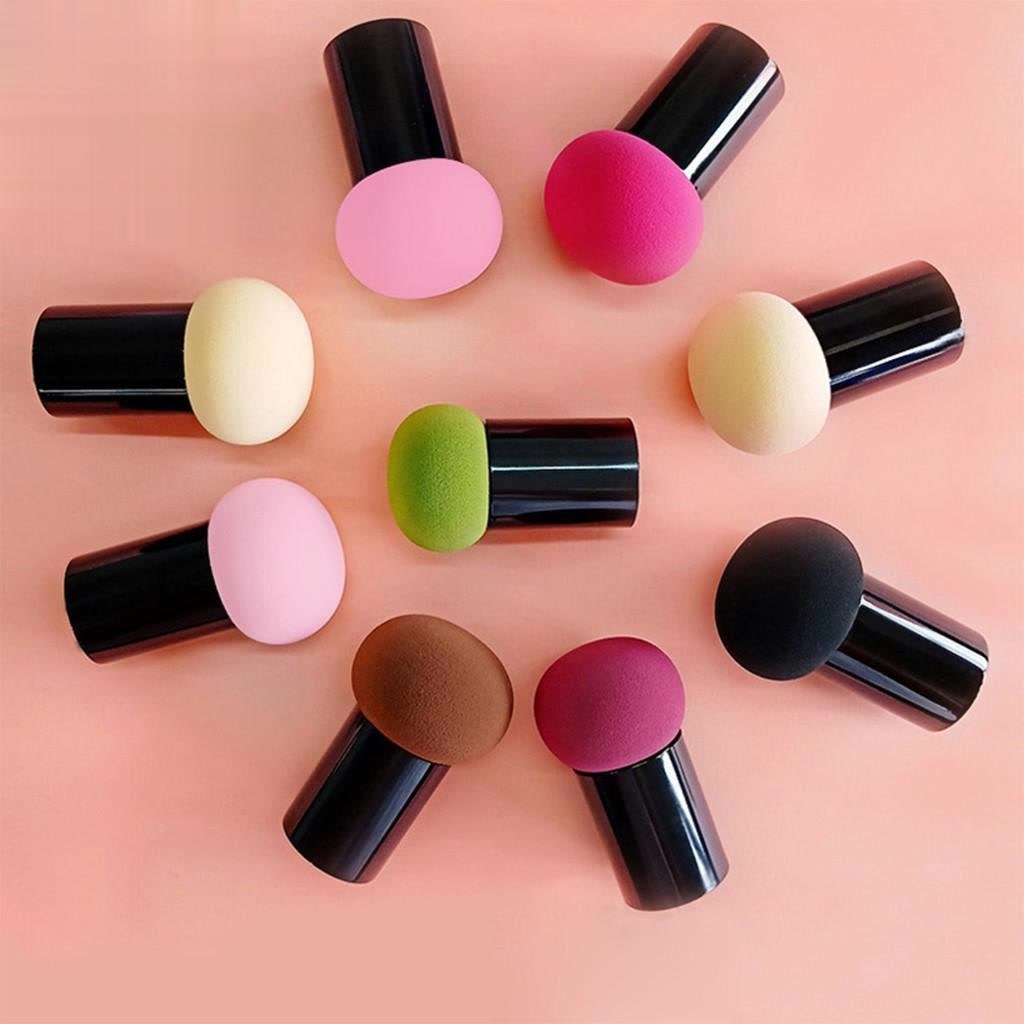 Mysterygirl - Make Up Sponge Jamur Spons Beauty Blender Bulat Gagang Makeup Tools Mushroom Puff Blend Sponge Handle