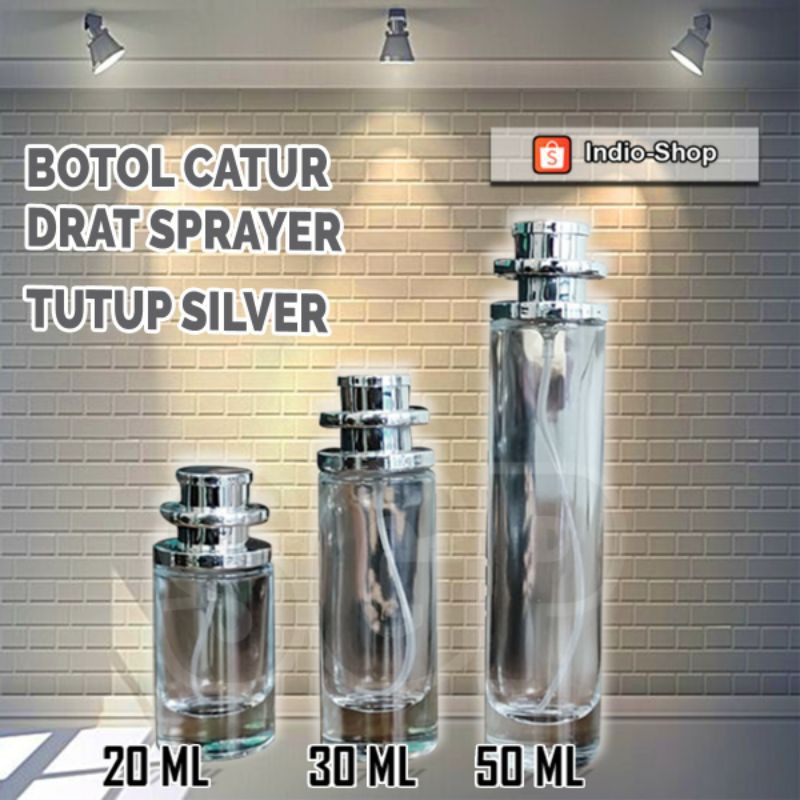 Botol kosong 20ml/Botol Reffil parfum/tutup catur silver/MURMER