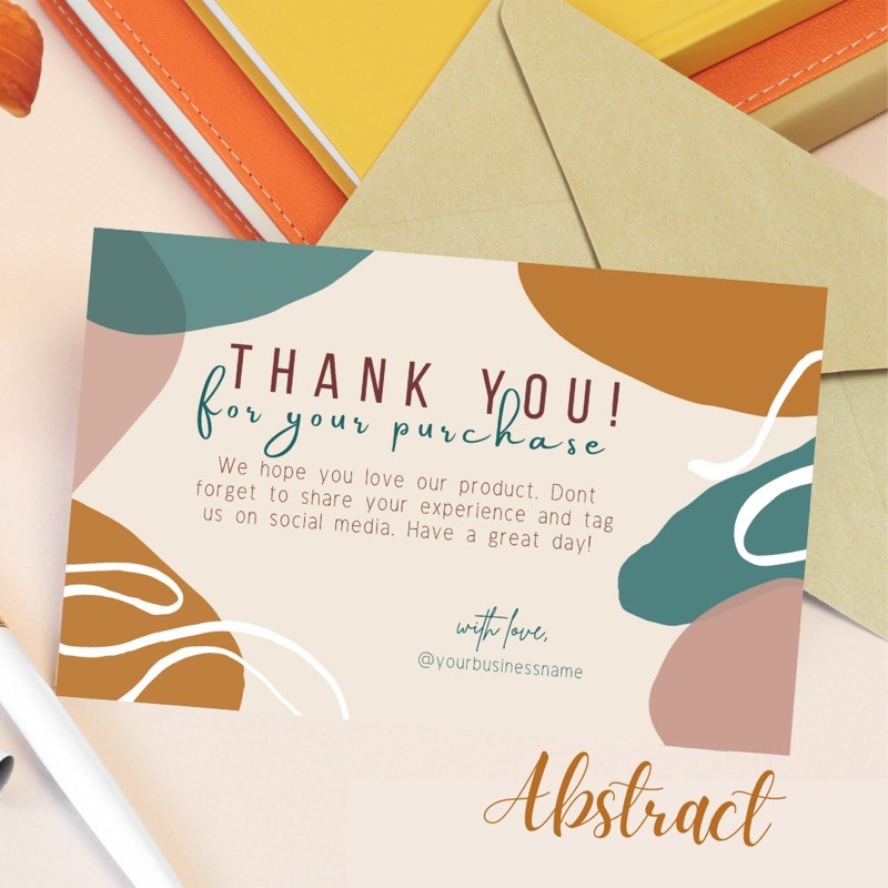 CEK DESKRIPSI : Cetak THANKYOU CARD Custom / kartu ucapan terimakasih