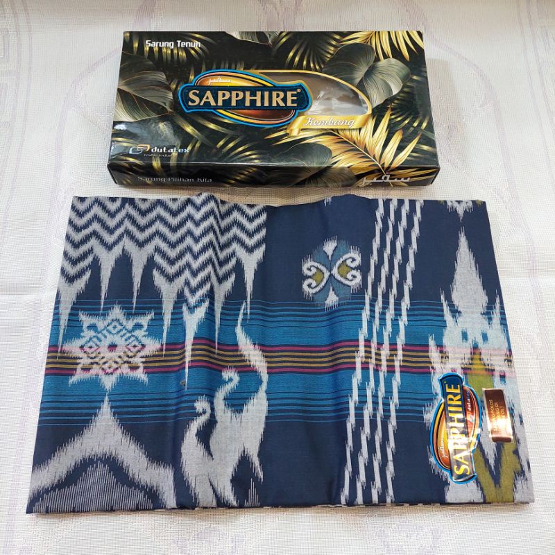 SARUNG SAPPHIRE MOTIF KEMBANG FULL