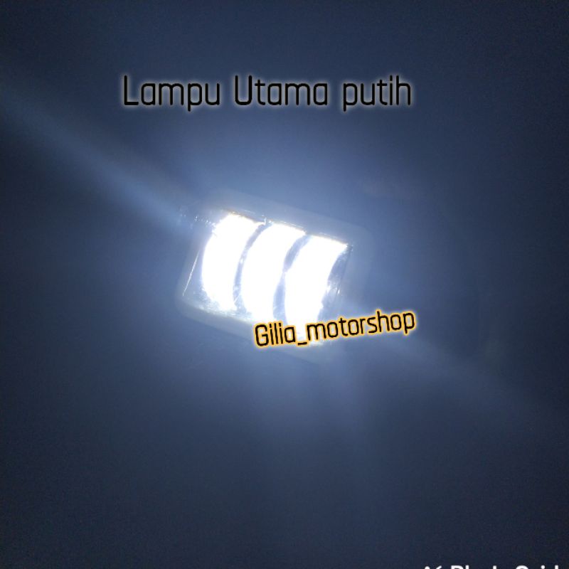 Lampu Sorot 3 LED 60watt Kotak Daymaker 3 LED 60watt S2344 Angel Eye 4D Lens Sorot Motor