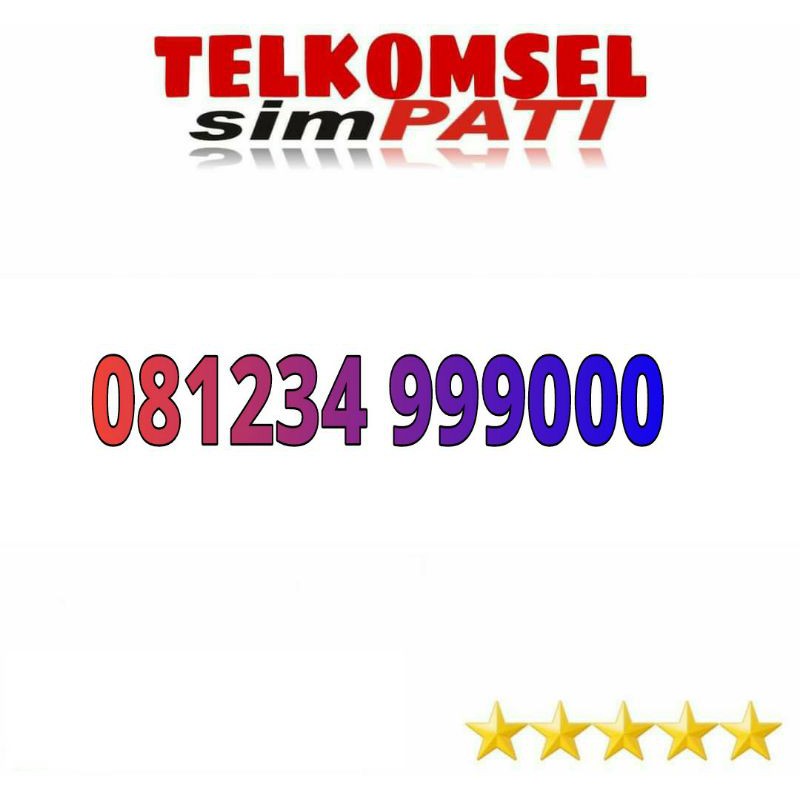 nomor cantik telkomsel simpati 999000 awalan 081234