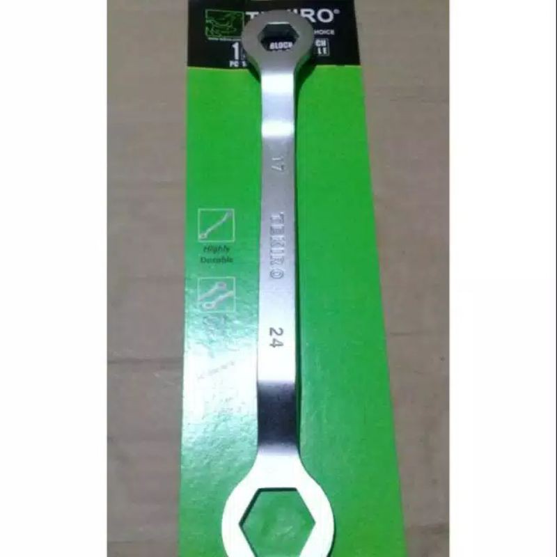 TEKIRO Kunci Buka Tutup Klep Bengkok - Kunci Stelan Klep Tekiro 17x24 mm