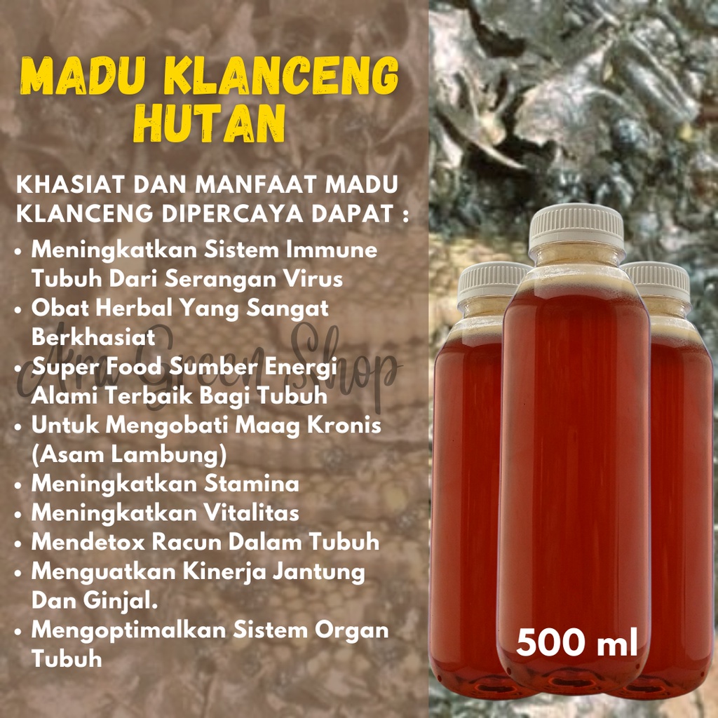 

MADU KLANCENG HUTAN ASLI MADU KELULUT MURNI ORIGINAL 100% 500ml