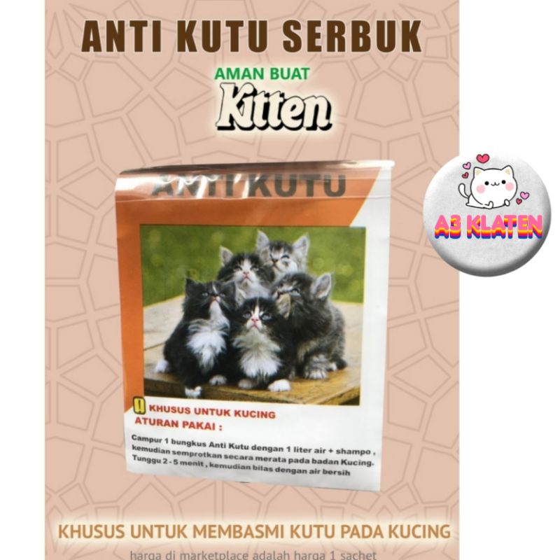 DOR-Obat Anti Kutu Kucing-Serbuk-2g