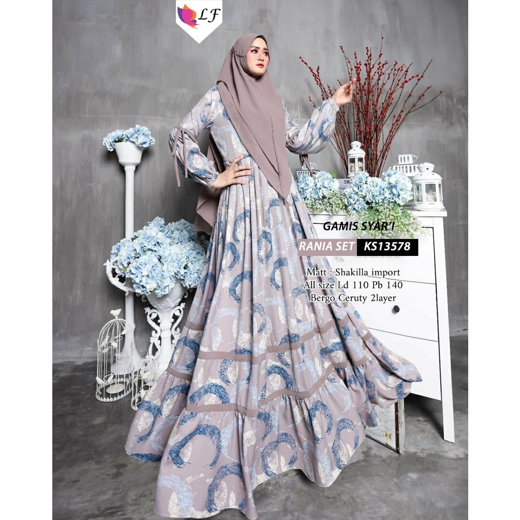 Jual Baju Muslim Rania KS13578 Original By Lintang Fashion Shopee